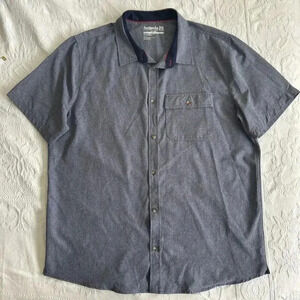 Avalanche Outdoor Supply Button Up Shirt Large Gray Poly Spandex Hiking Men's XL